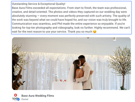 Another 5* Manchester Wedding Videographer Review