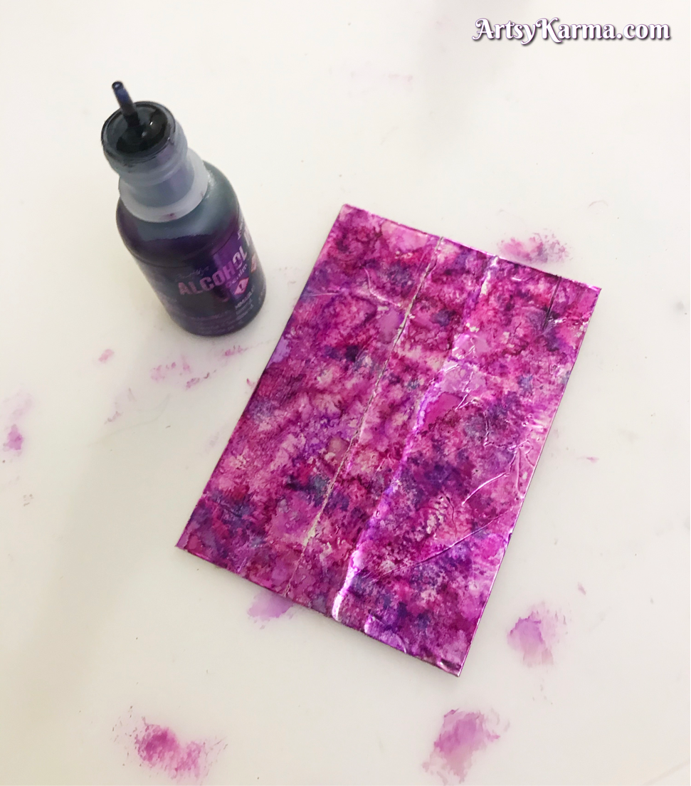 Alcohol ink background technique