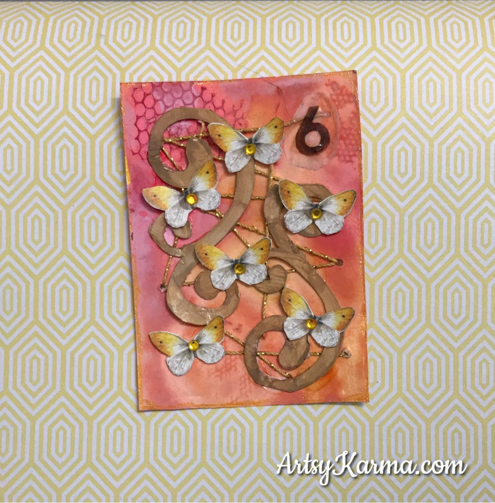 atc using watercolor background