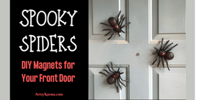 Make Your Own Spooky Spider Magnets for Your Front Door