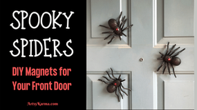 Make Your Own Spooky Spider Magnets for Your Front Door