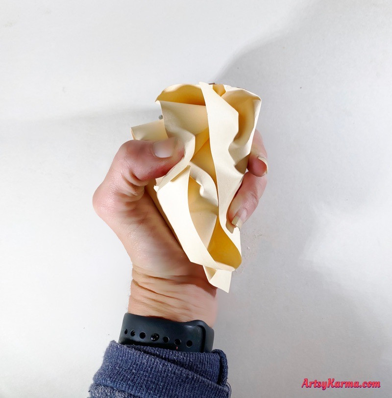 Crumpled paper technique