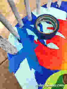 mask the chair to keep paint off design