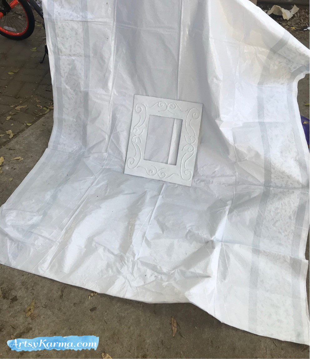 get ready to spray paint your diy frame