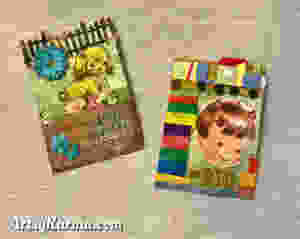 artist trading cards with texture background