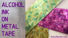 Alcohol Ink on Metal Tape Background Technique