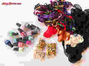 supplies to make nail polish marbled bead necklaces