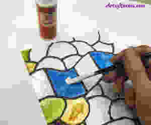 mod podge on glass