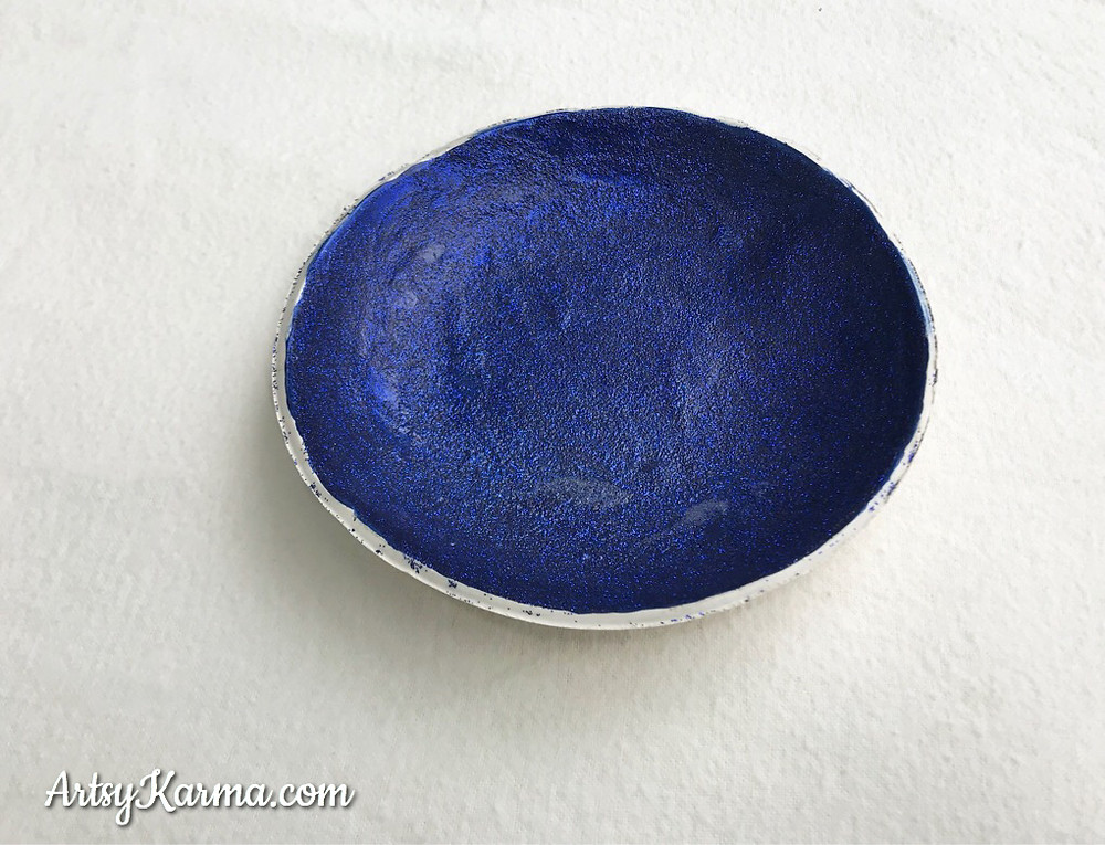 glittered and glazed diy ring dish