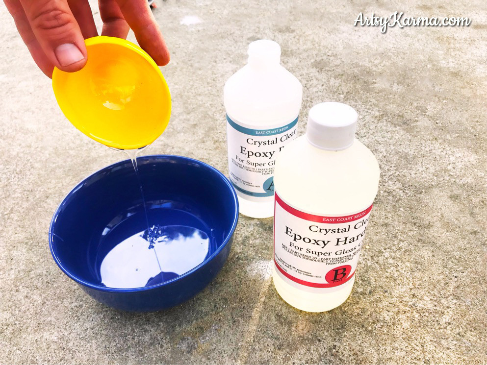 mix resin per instructions