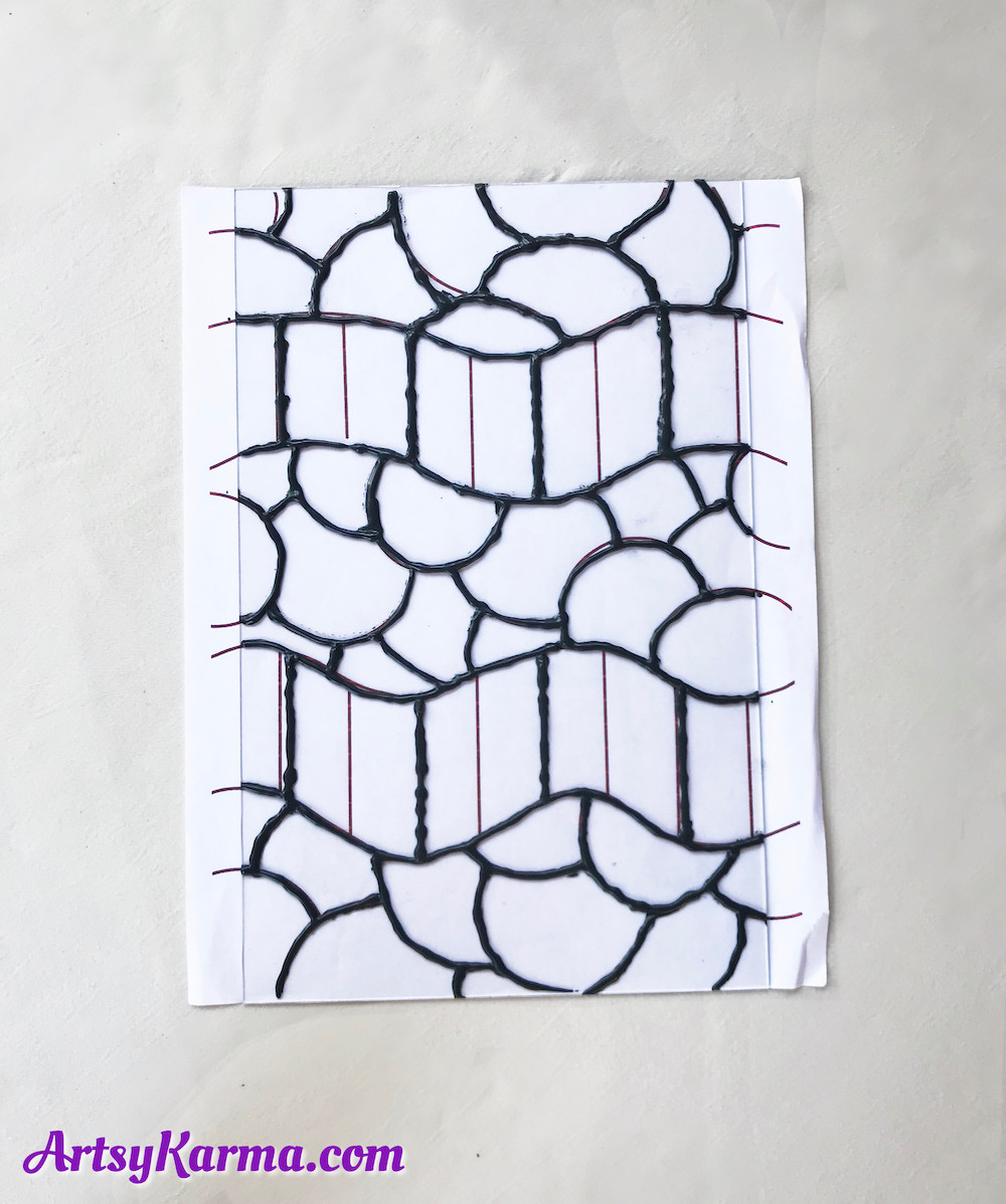 template done using fake stained glass leading