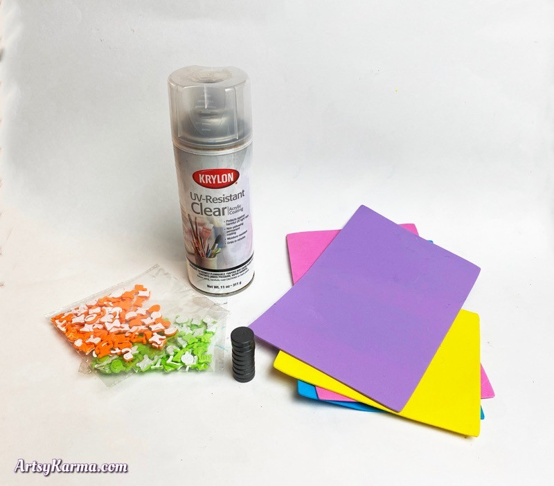 Supplies to make valentines day craft