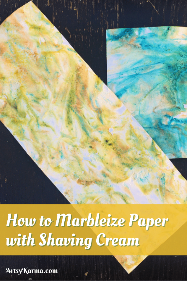 How to marbleize paper using shaving cream