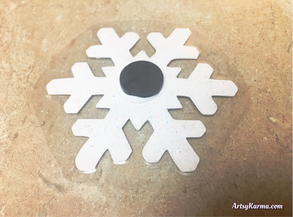 Make snowflake magnets