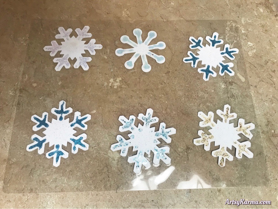 Laminated snowflake craft