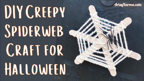 Make Woven Spider Web Magnets for Halloween Front Door Decor