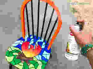 coat the bars of the chair with ultra thick spray gloss