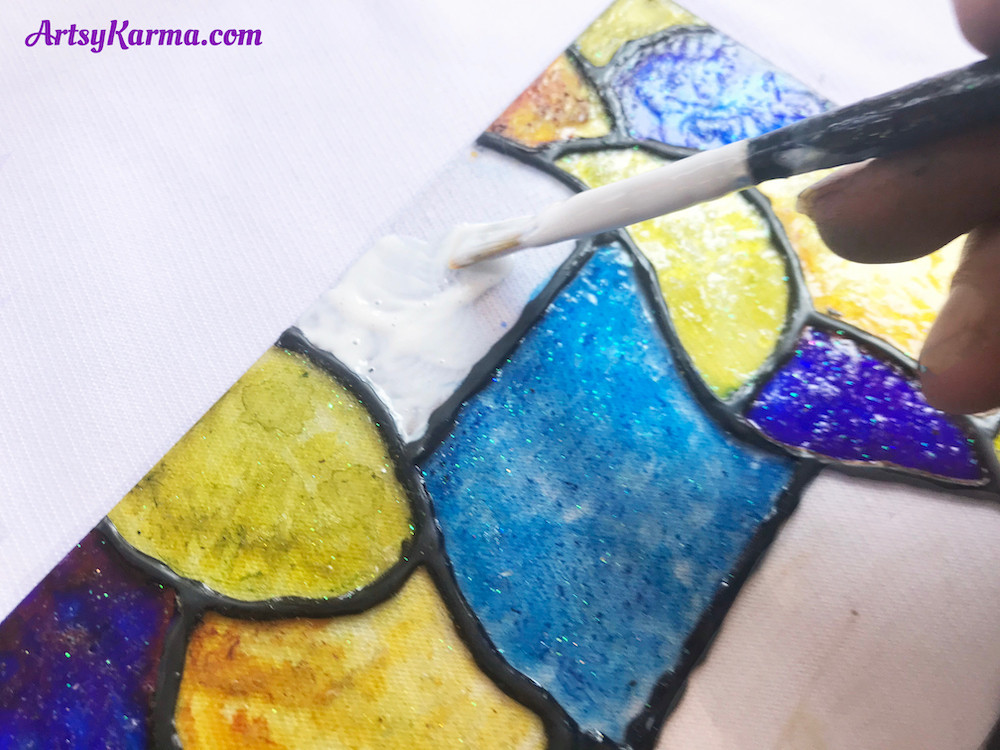 give fake stained glass a beveled look