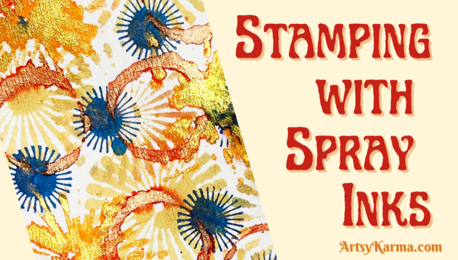 Stamping with spray inks