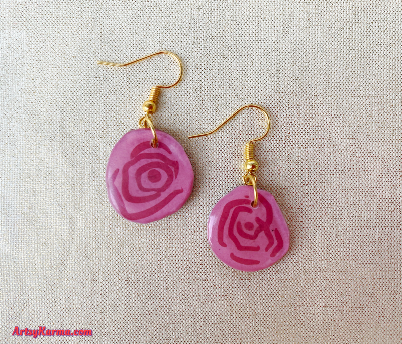 Use stickers to make earrings.