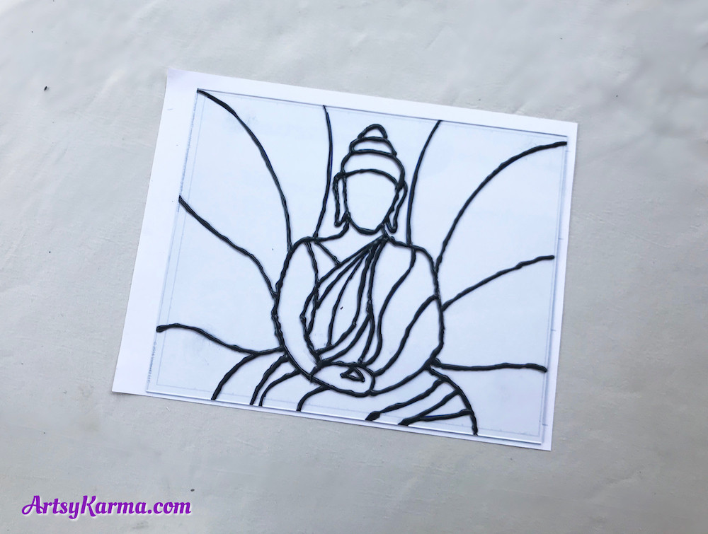 buddha template done with faux leading