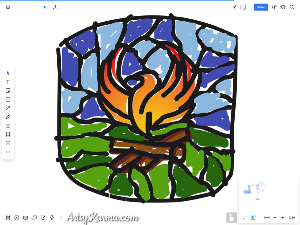 camp fire phoenix design