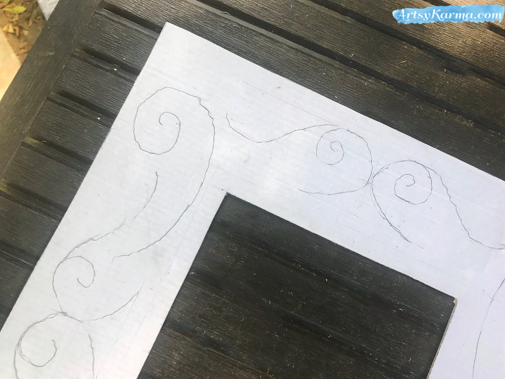 drawing swirls for faux embossing