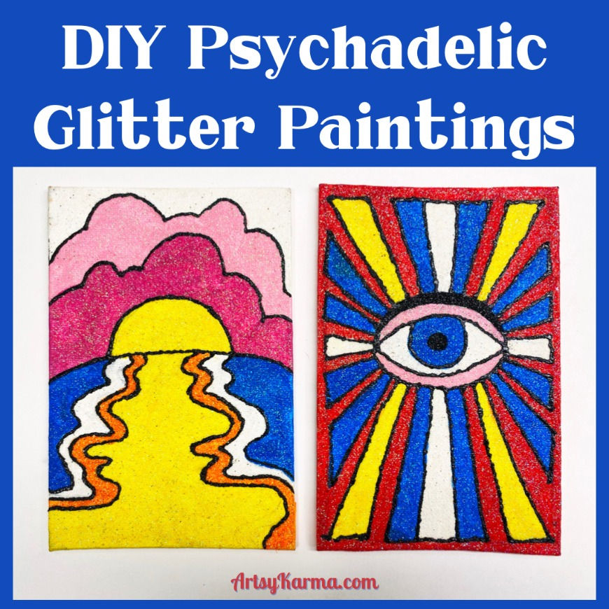 Create paintings out of glitter