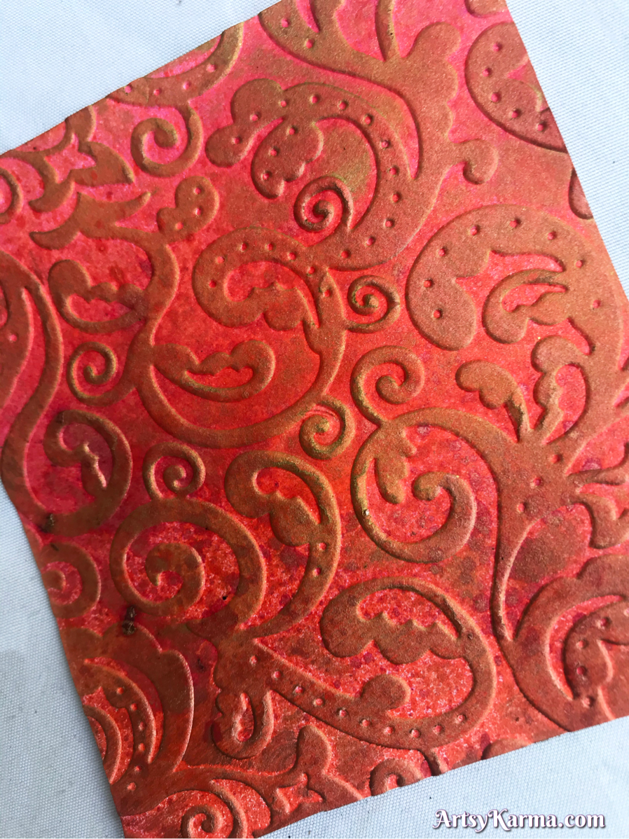 How to dry emboss card stock