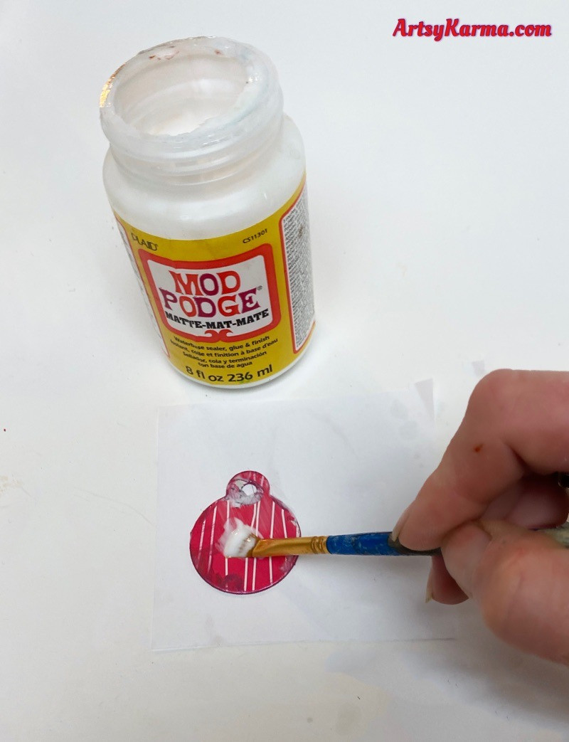 Decoupage jewelry