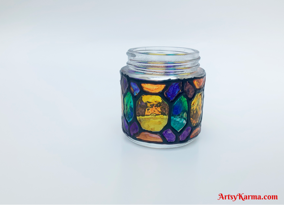 How to make stained glass jars