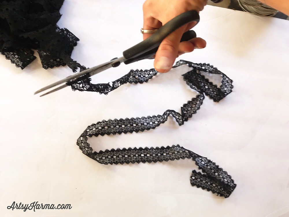 cutting lace