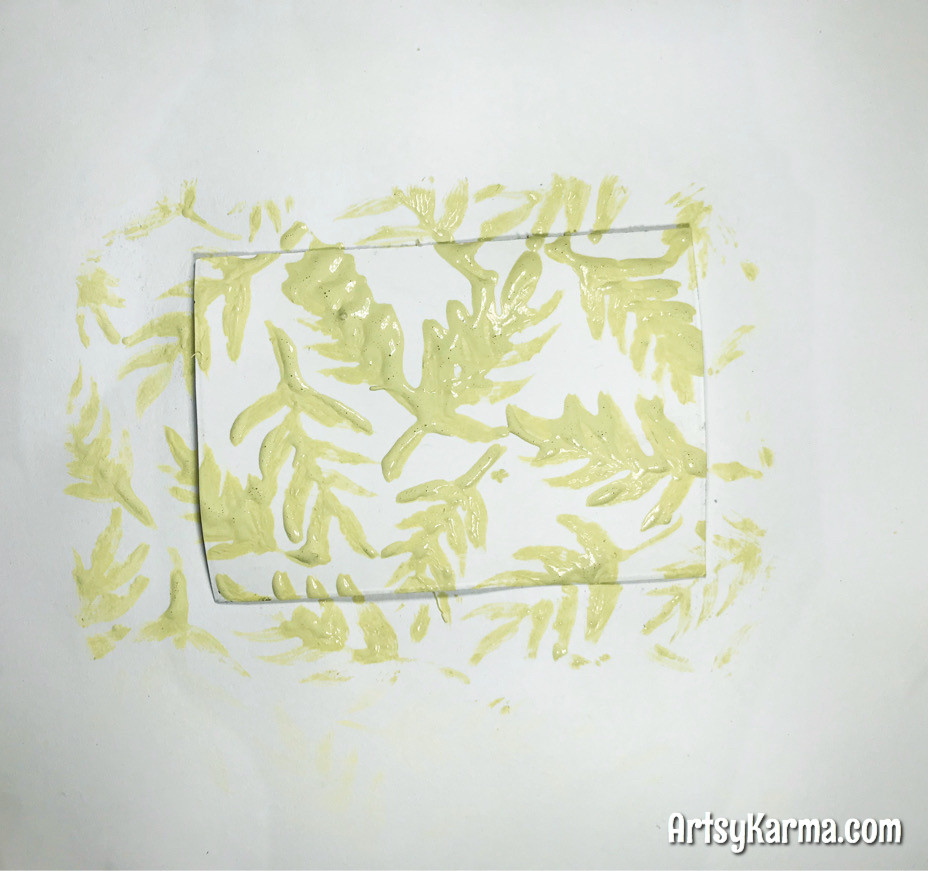 stamping with acrylic paint