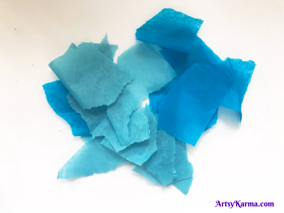 Ripped tissue for background technique