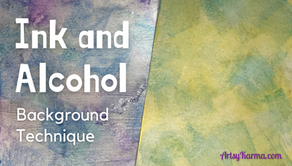 Discover the Effects of Adding Alcohol to Stamp Ink With This Background Technique