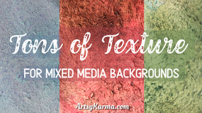 Textured Mixed Media Background Using a Scrub Brush