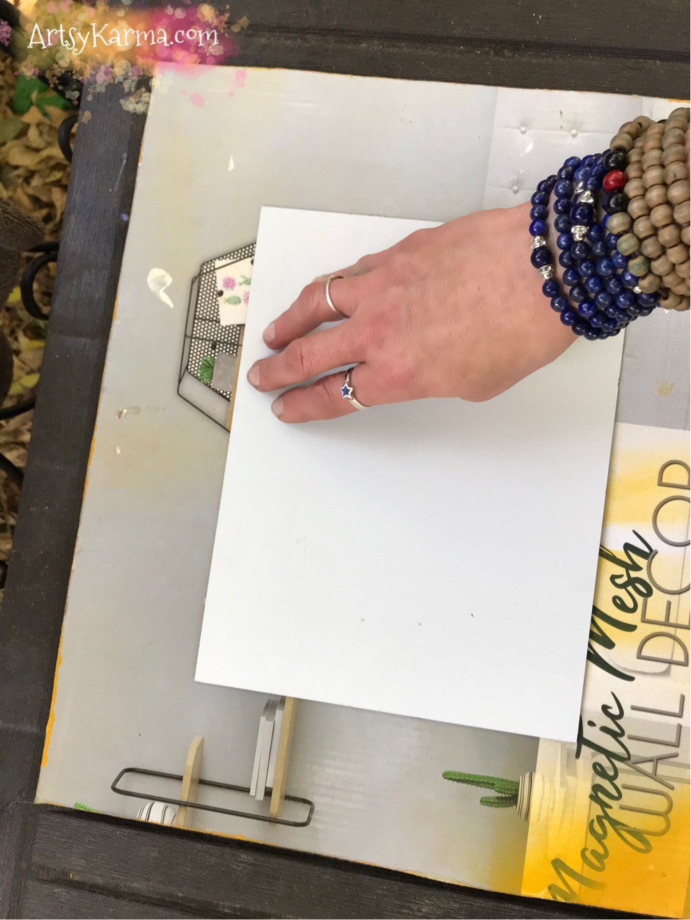 attaching the mirror to your diy frame