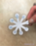 Laminated snowflake for decor
