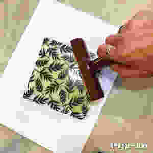 stamp with acrylic paint