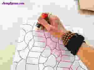 attaching design template to glass