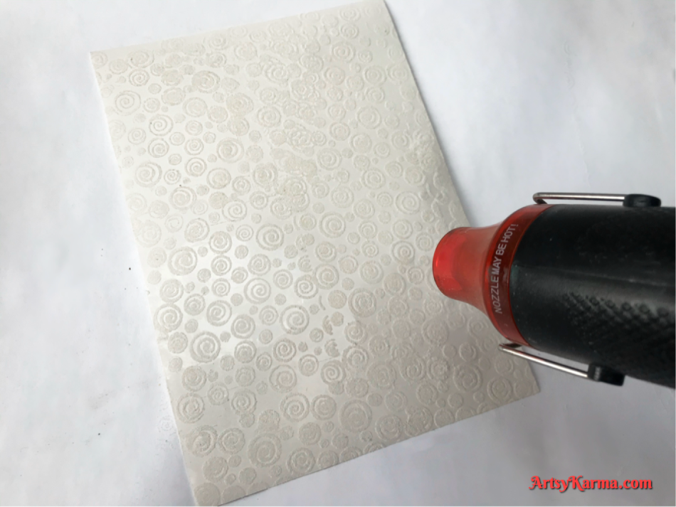 Embossing with alcohol ink