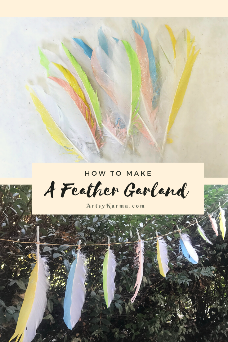 how to make a feather garland