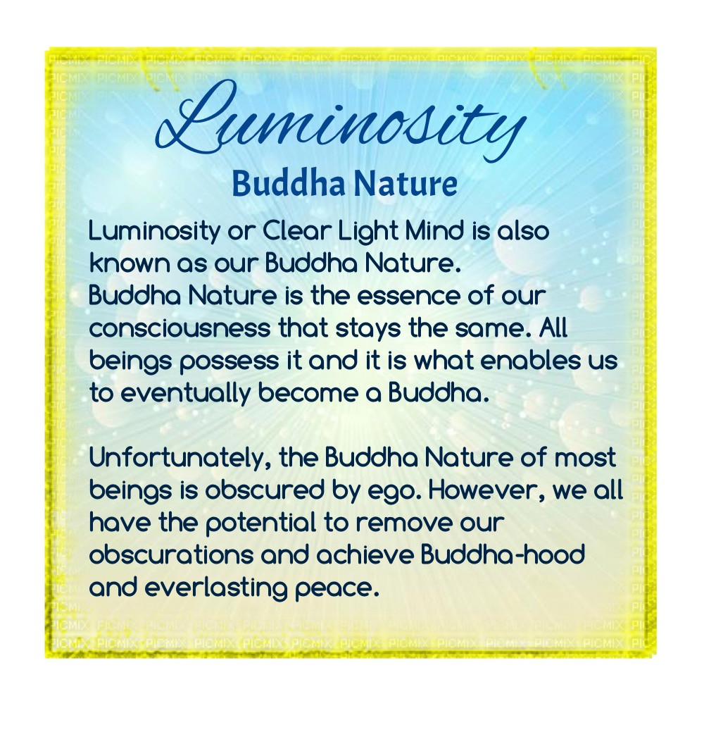 Buddhist teaching on luminosity