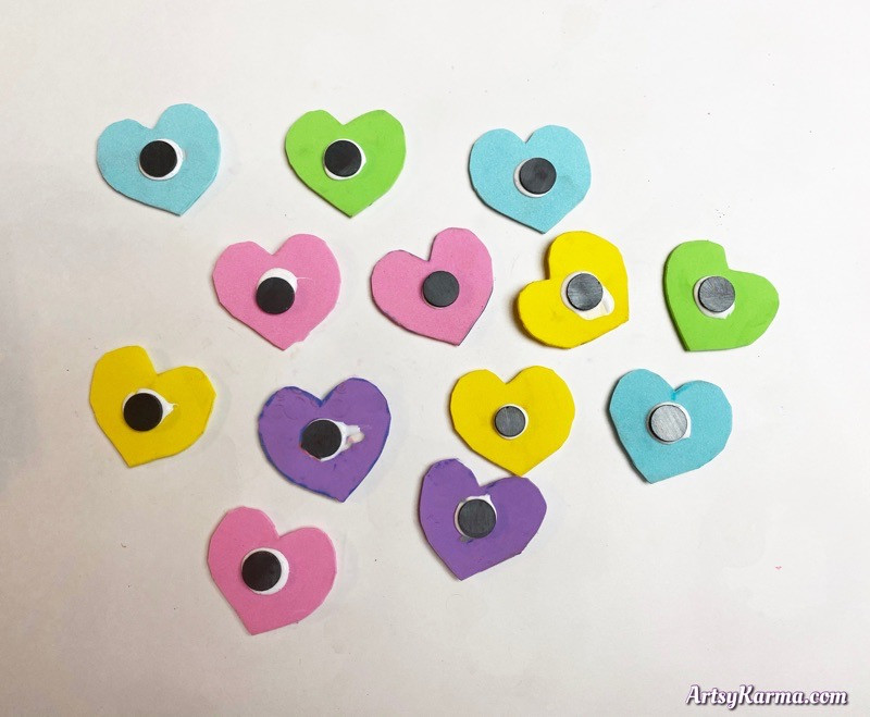 heart magnets for valentines day