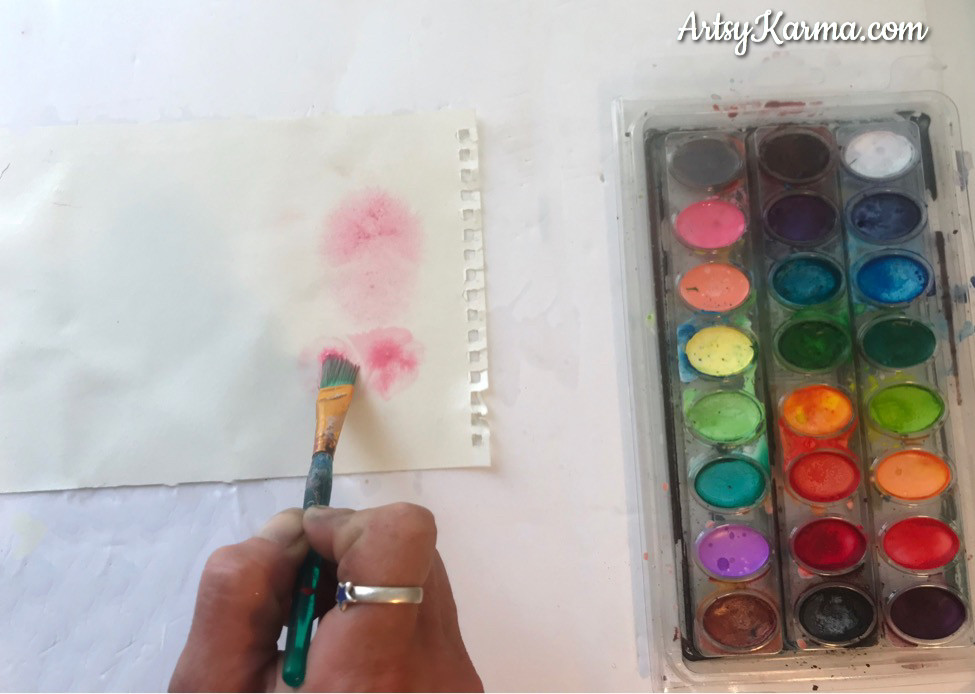watercolor on wet paper