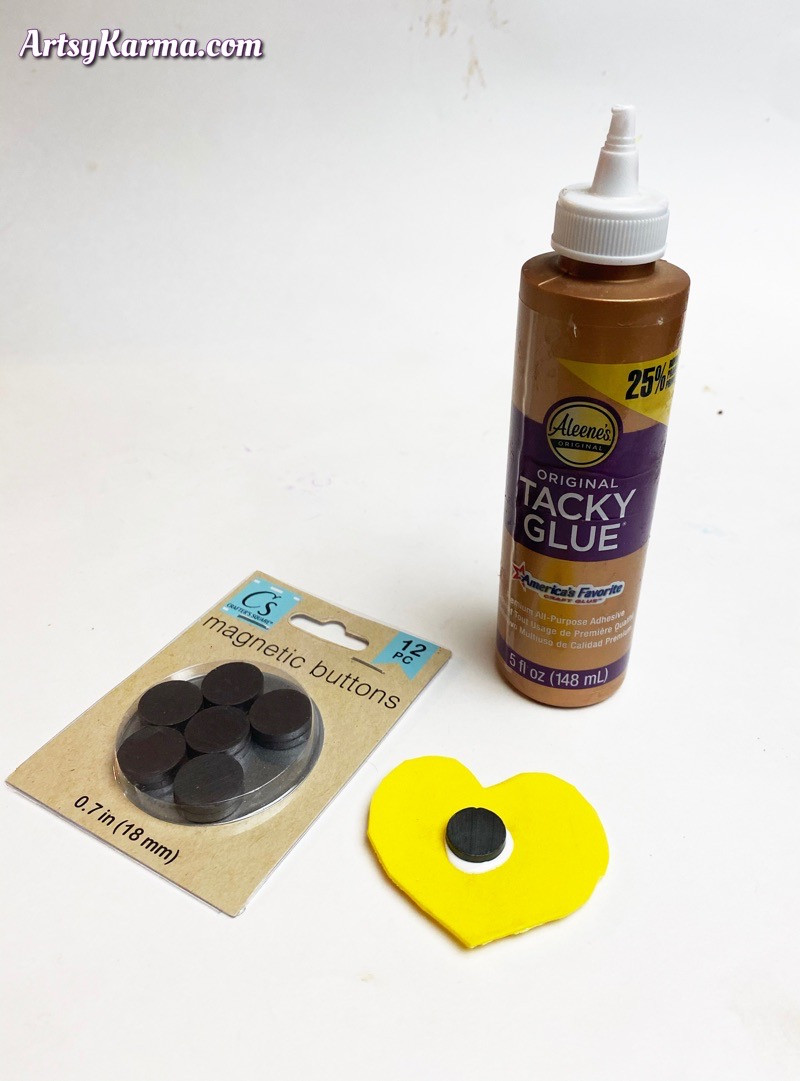 Make heart magnets for valentines day