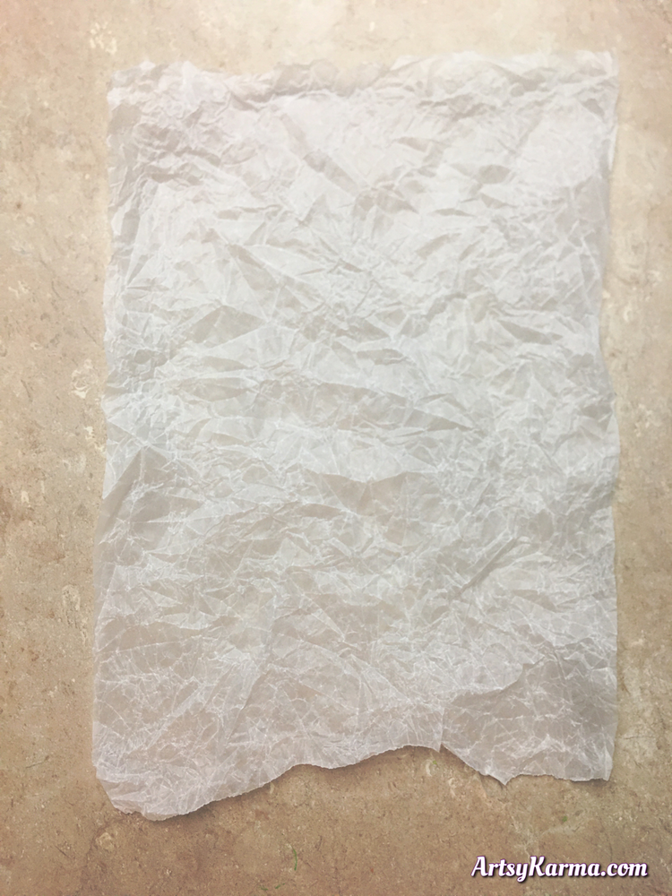 Wax Paper Resist Background Technique