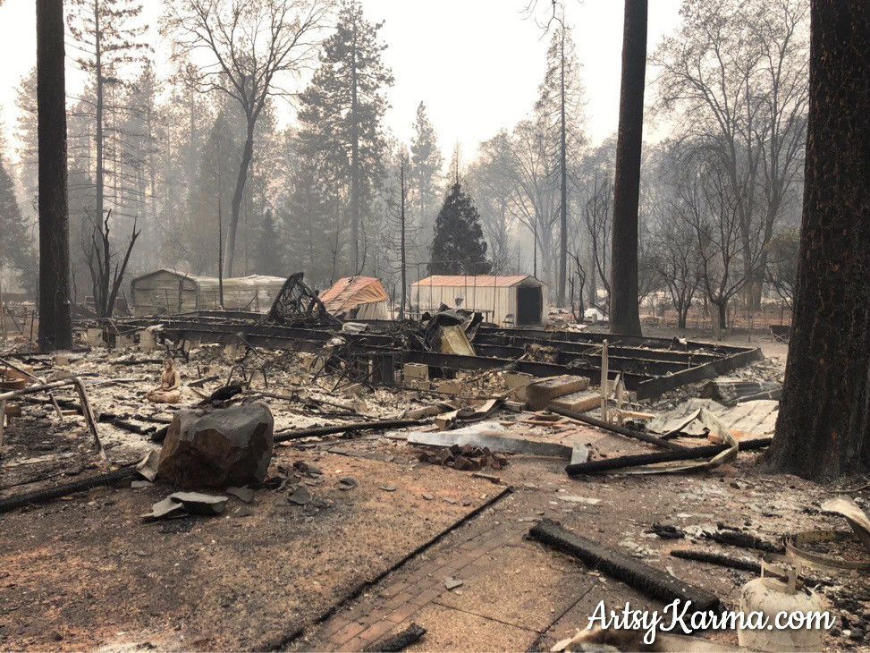 camp fire destroyed house