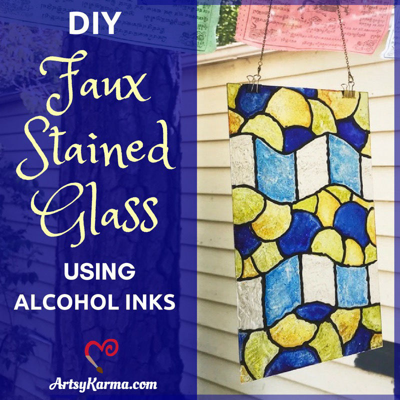 make your own faux stained glass