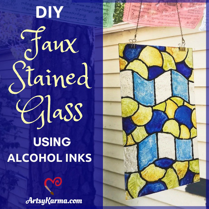 make your own faux stained glass